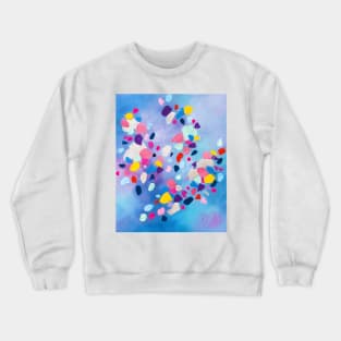 Modern Pastel Abstract Painting, Colorful Contemporary Painting Crewneck Sweatshirt